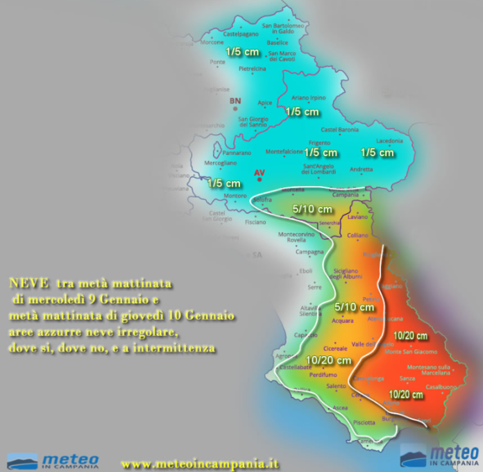 meteo 10 gennaio 2019