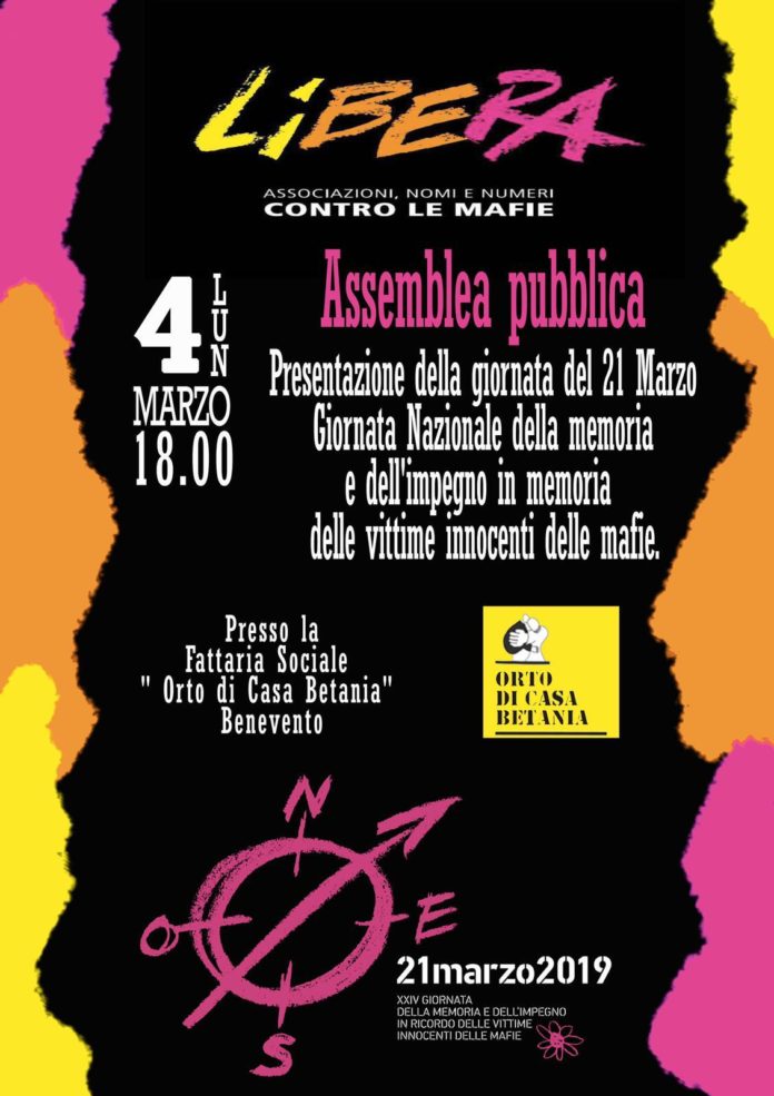 Locandina assemblea in vista del 21 marzo