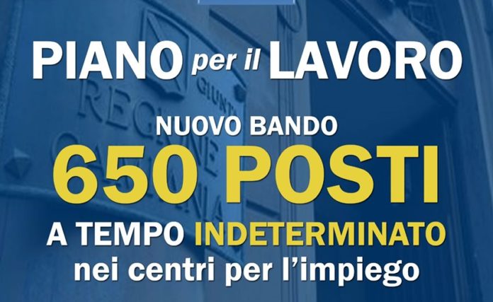 REGIONE BANDO LAVORO SETTEMBRE 2019