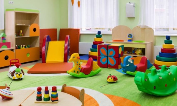 game room in the kindergarten
