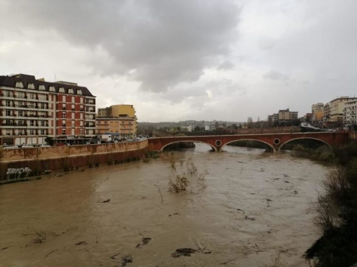 Fiume Calore in piena 22 dicembre 2019