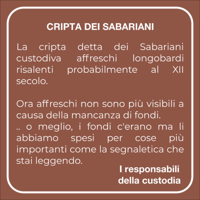 cartello descrizioni sabariani
