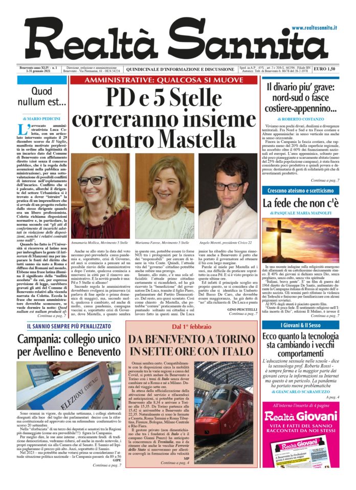 REALTA' SANNITA n° 1 - 2021 (Prima Pagina)