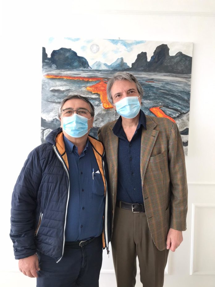 Casucci con il sindaco di Durazzano Alessandro Crisci