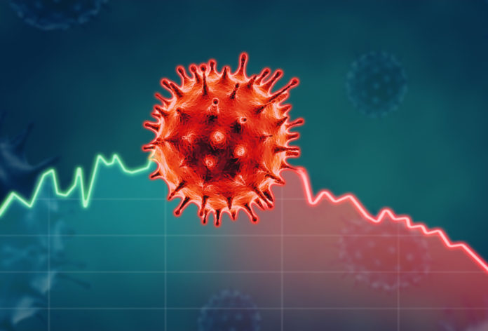 Coronavirus economic impact concept image