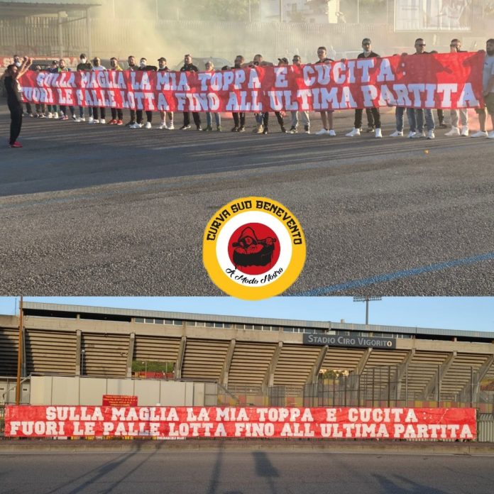 Curva Sud Benevento striscione