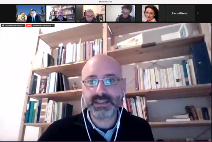 Foto videoconferenza Padre Riggio