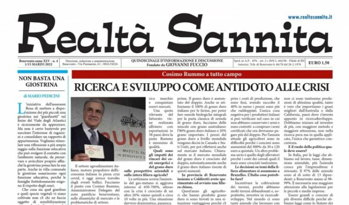 REALTA' SANNITA n° 4 - 2022 (Prima Pagina)
