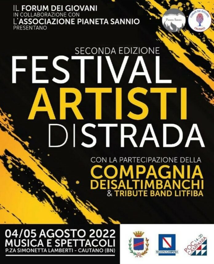 CAUTANO (BN) - LA LOCANDINA DEL FESTIVAL ARTISTI DI STRADA