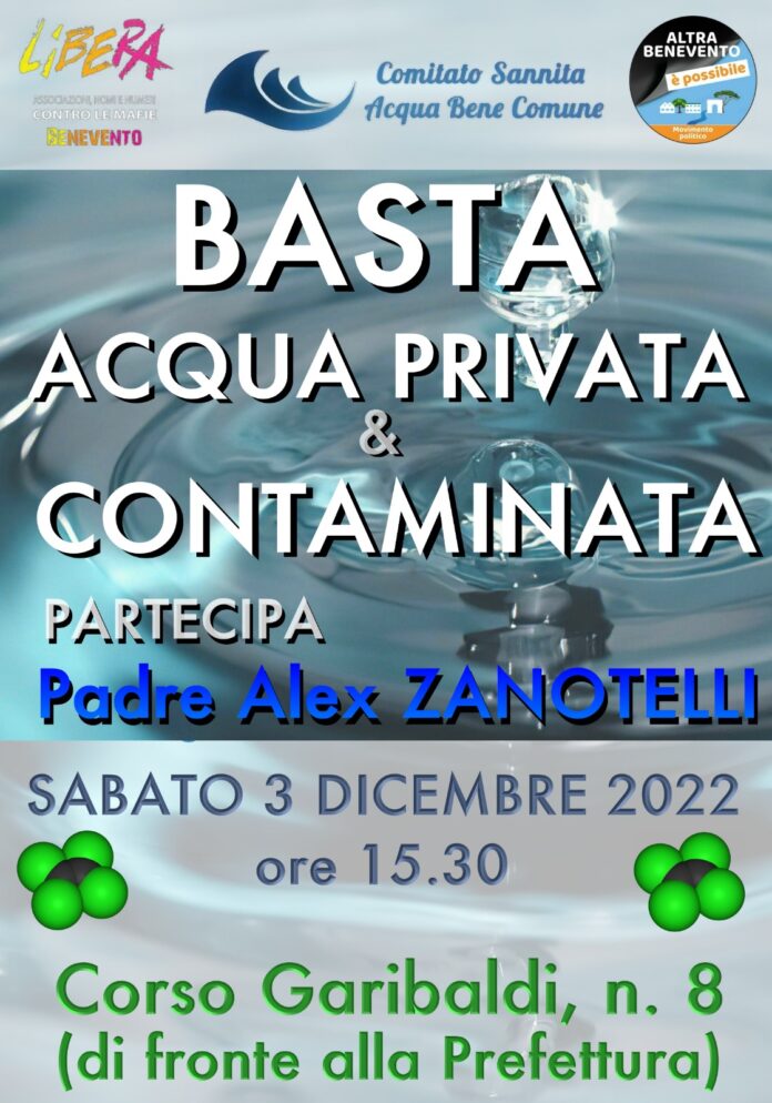 Locandina Basta acqua contaminata e privata