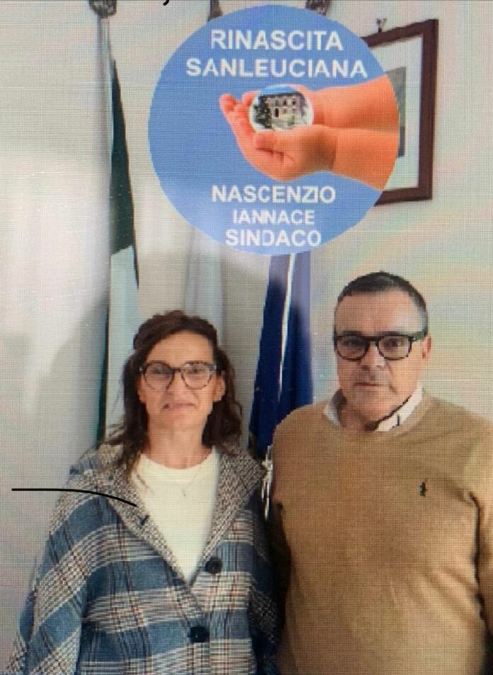 SAN LEUCIO DEL SANNIO (BN) - A SINISTRA LA VICESINDACA GIOVANNA TOZZI, A DESTRA IL SINDACO NASCENZIO IANNACE