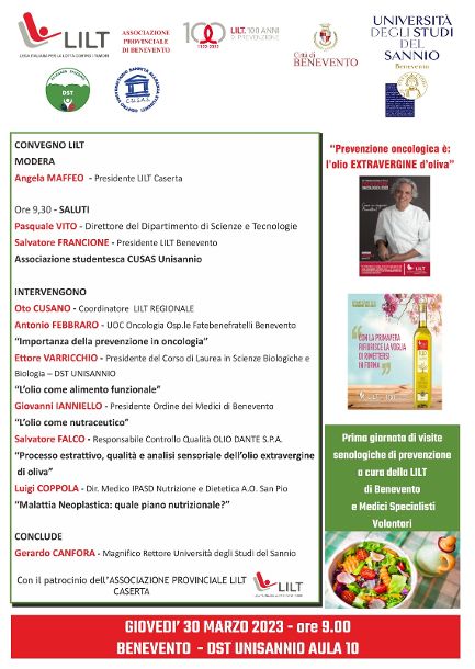 SETTIMANA NAZIONALE PER LA PREVENZIONE ONCOLOGICA-CONVEGNO LILT BN
