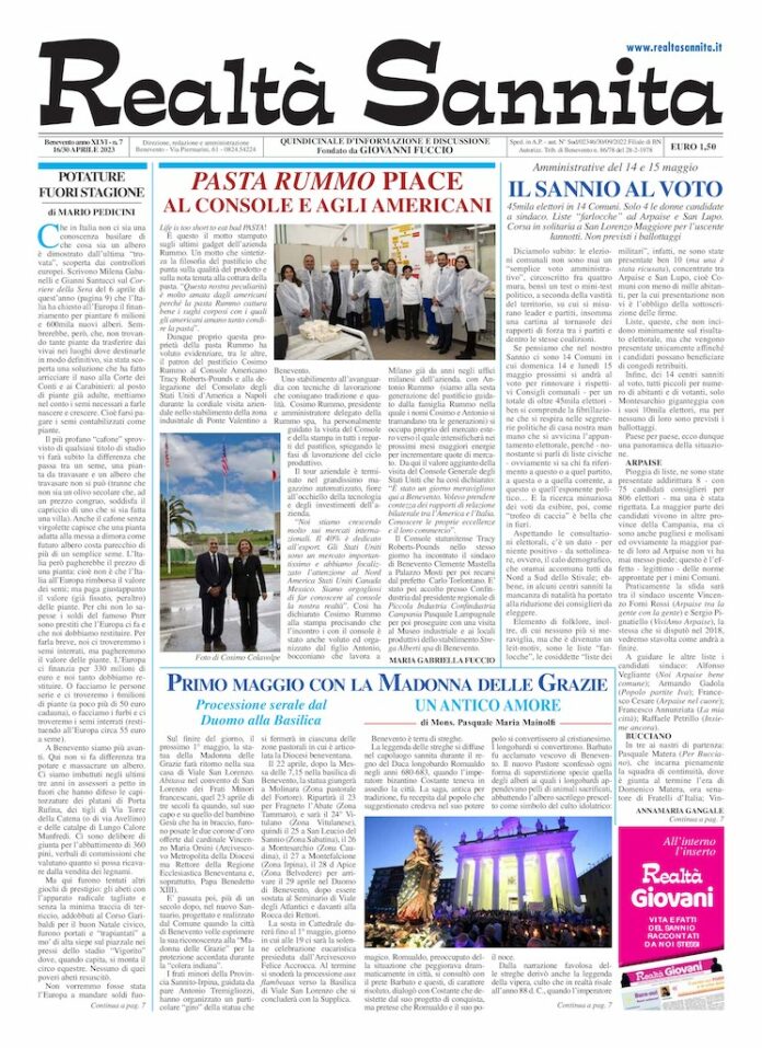 REALTA' SANNITA n° 7 - 2023 (Prima Pagina)