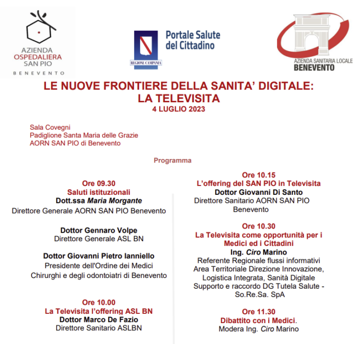 LE NUOVE FRONTIERE DELLA SANITA' DIGITALE