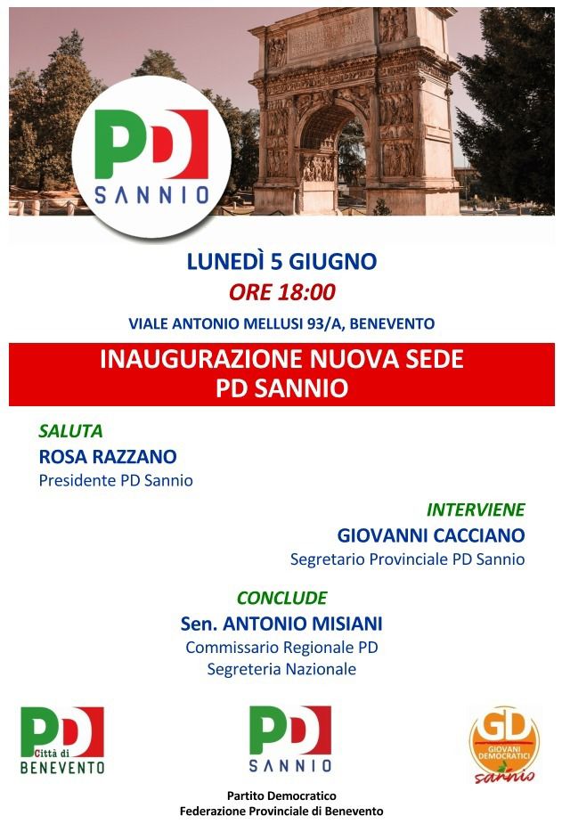PD locandina inaugurazione pd sannio