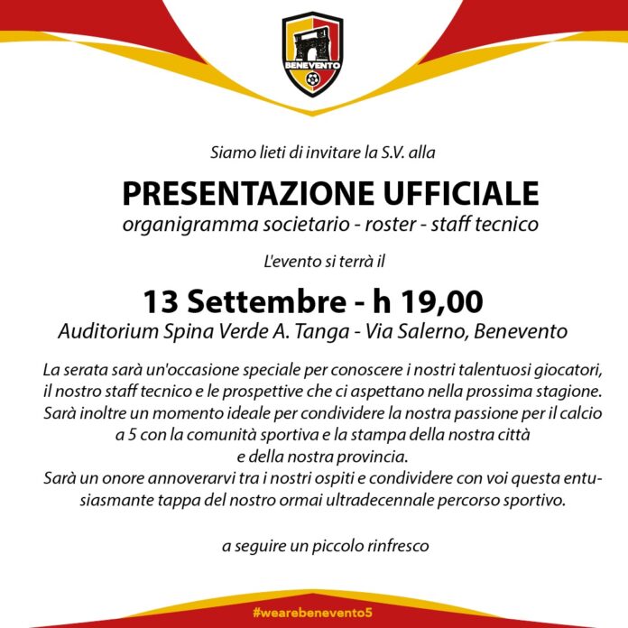 Invito conferenza stampa GG Team Wear Benevento 5
