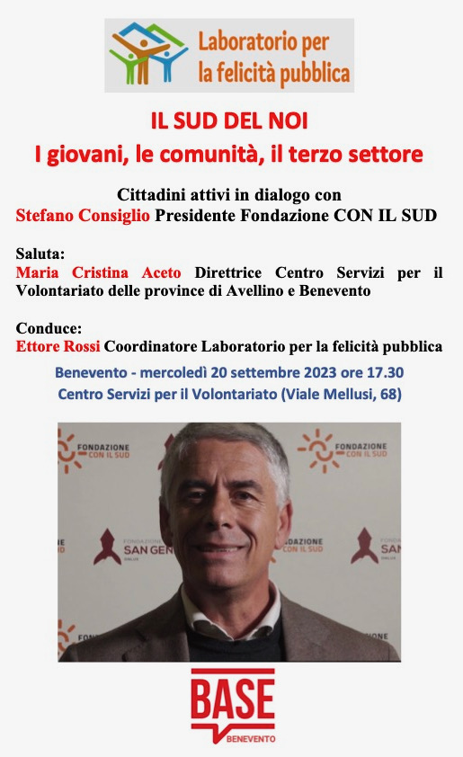 Locandina incontro con Stefano Consiglio