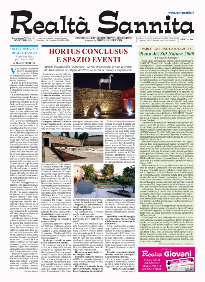 REALTA' SANNITA n° 15 - 2023 (Prima Pagina)