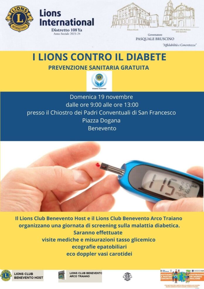 Locandina diabete 2023 lions buono