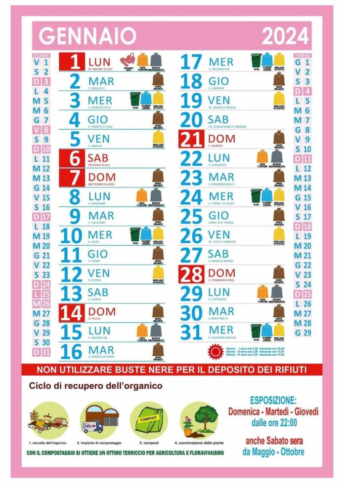 Calendario Montesarchio 2024