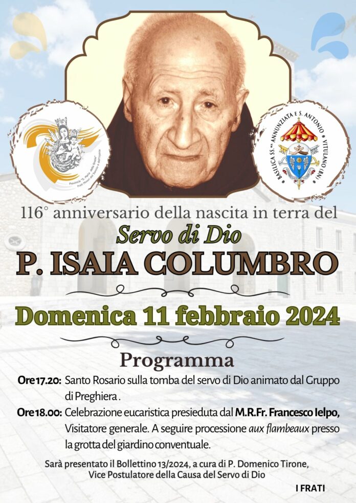 Nascita Servo di Dio Columbro