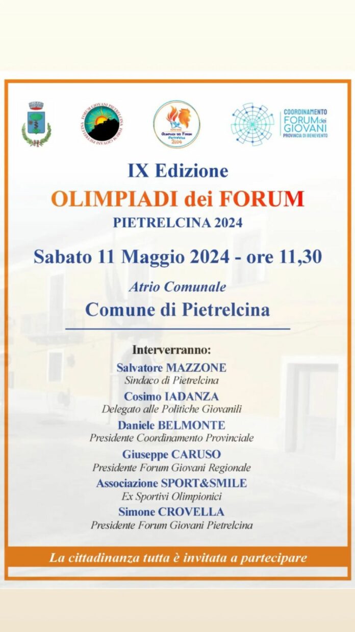 IX EDIZIONE OLIMPIADI FORUM GIOVANI