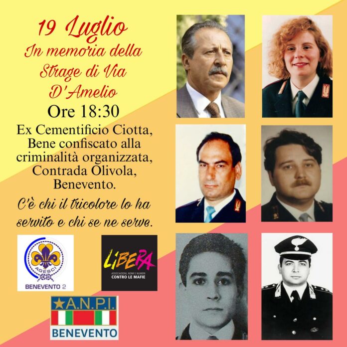 Libera Venerdì 19 luglio presso il bene confiscato di contrada Olivola in memoria della strage di via D’Amelio