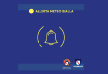 ALLERTA METEO GIALLA PER TEMPORALI DALLE 6 DI DOMANI MATTINA SU TUTTA LA CAMPANIA.
