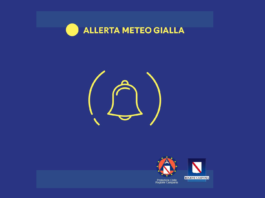 ALLERTA METEO GIALLA PER TEMPORALI DALLE 6 DI DOMANI MATTINA SU TUTTA LA CAMPANIA.