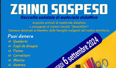 ZAINO SOSPESO