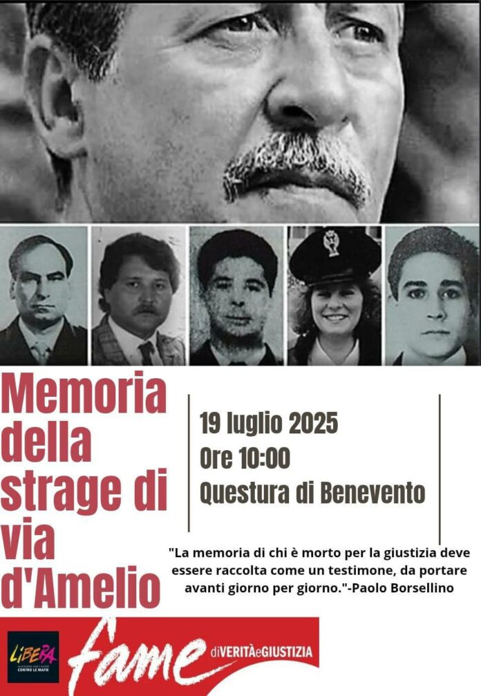Giornata memoria 19 Luglio 2025