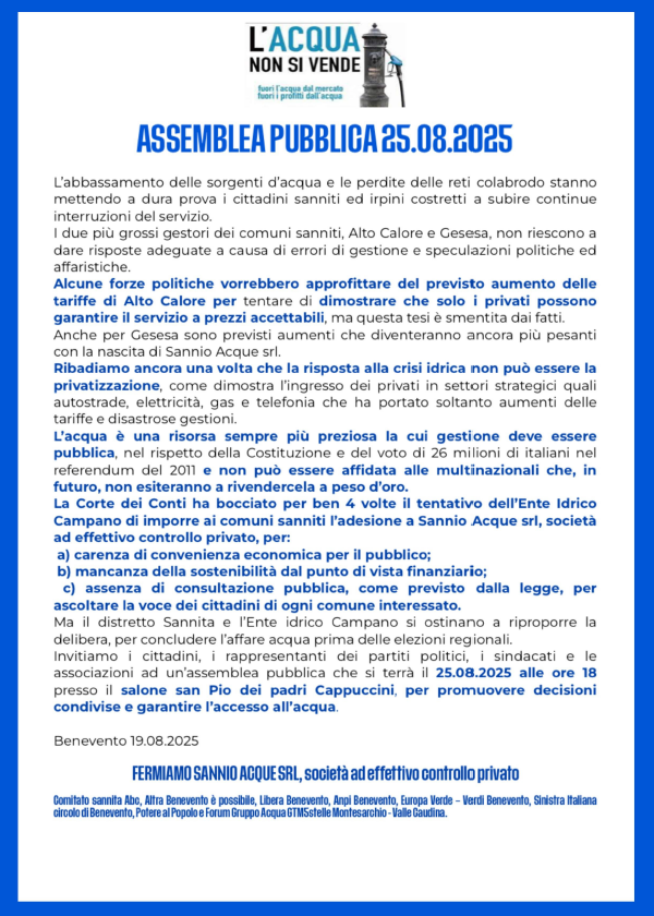ASSEMBLEA PUBBLICA ACQUA