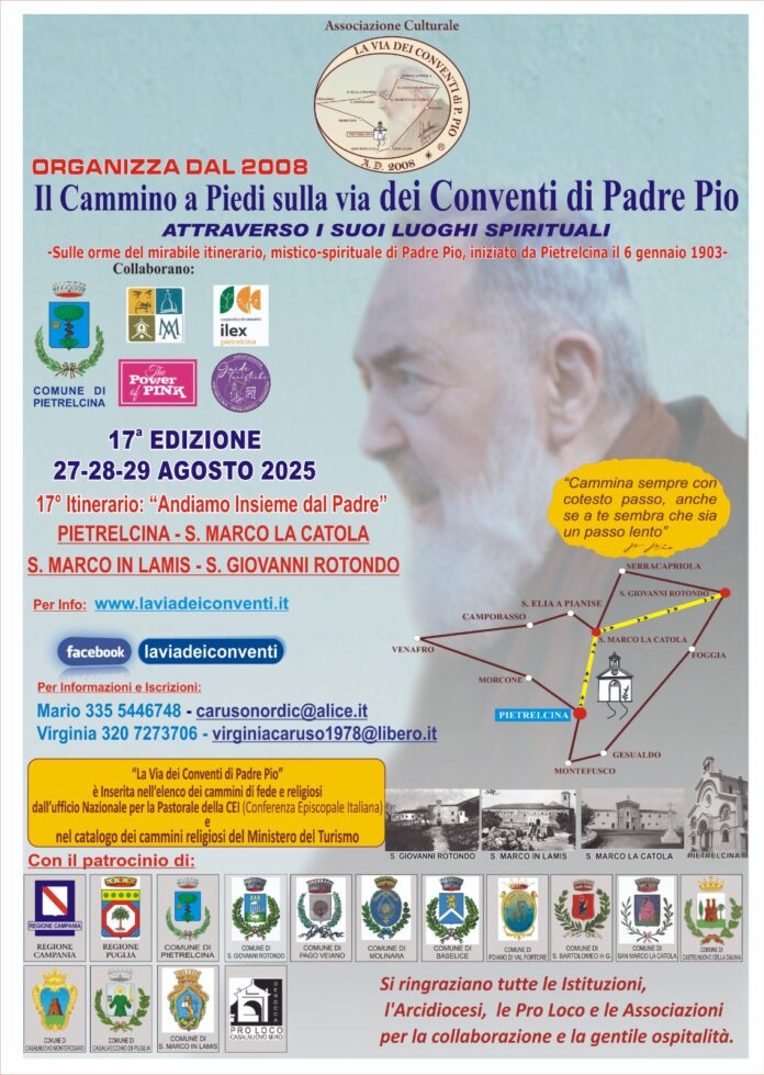 LA VIA DEI CONVENTI 2025