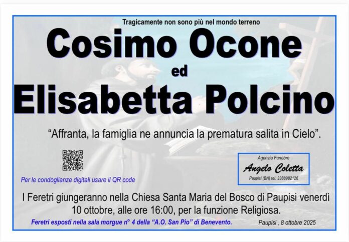 paupisi lutto cittadino manifesto
