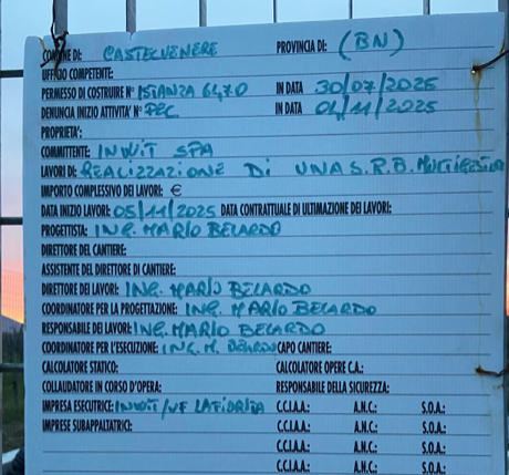 Castelvenere cantiere