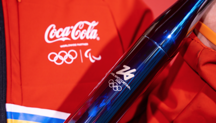 Fiaccola con Coca Cola