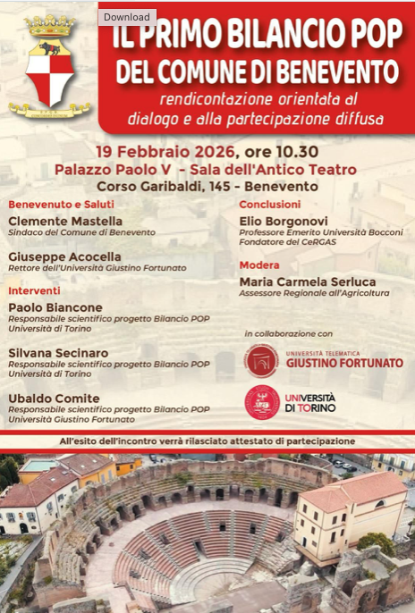 Bilancio POP Comune di Benevento