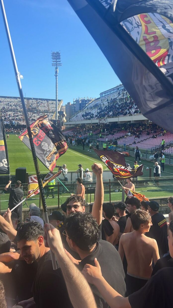 tifosi benevento a salerno