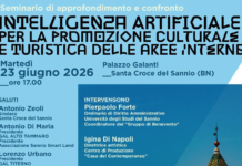 A Santa Croce del Sannio il seminario “L’Intelligenza Artificiale per la promozione culturale e turistica delle Aree Interne”